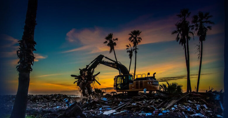 Image of equipment in disaster area