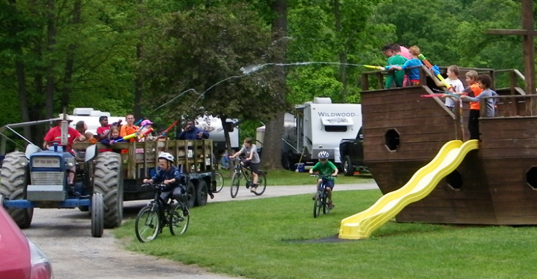 Picture of the water wagon at Yogi at Shangri-La campground