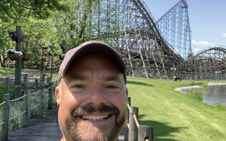 Image of Larry Hansen at Adventureland amusement park.