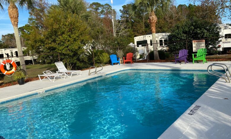 Image of a pool at Southern Retreat RV Park.