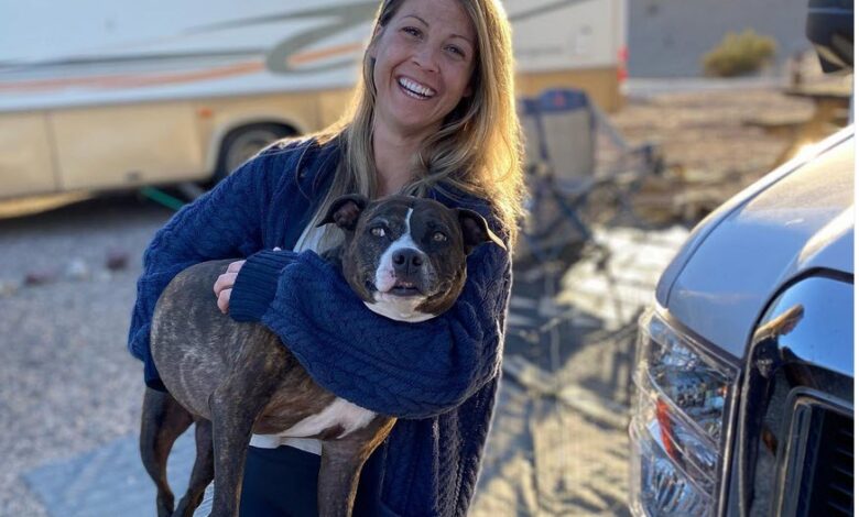 Photo of Niki Benedict and her dog, Lucy