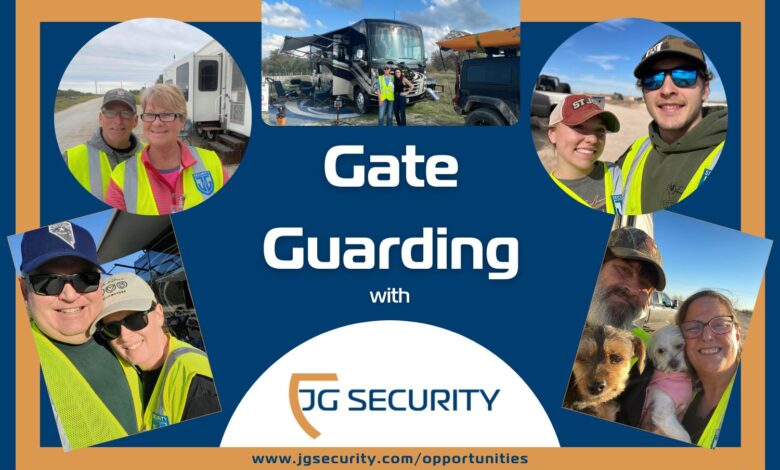 Composite photo of people working for JG Security