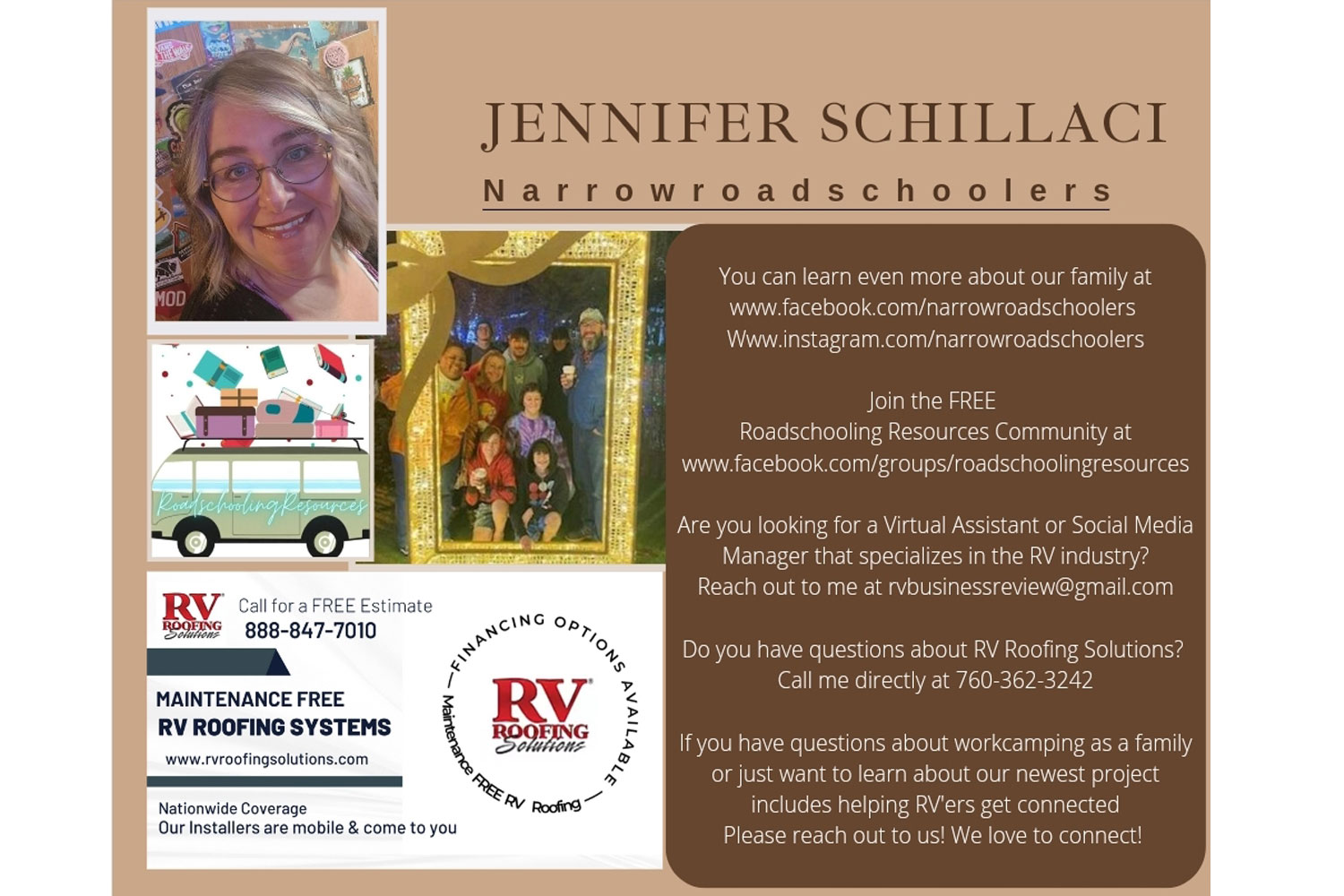 Graphic showing contact information for Jennifer Schillaci.