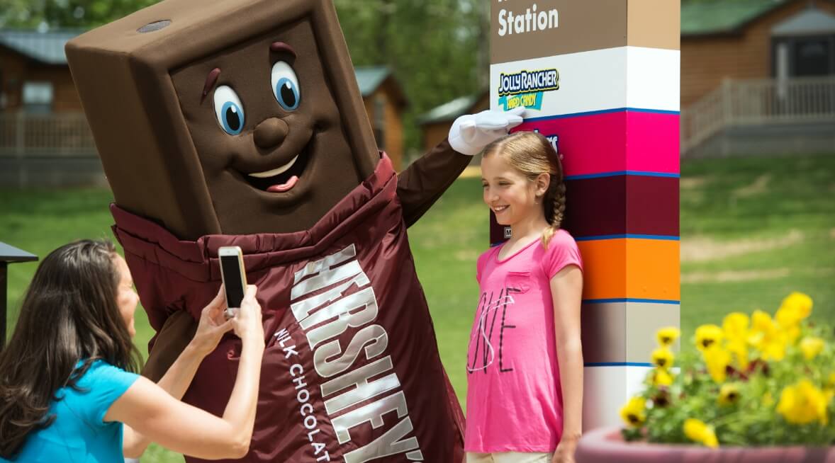 Photo of guests at Hersheypark Camping Resort.