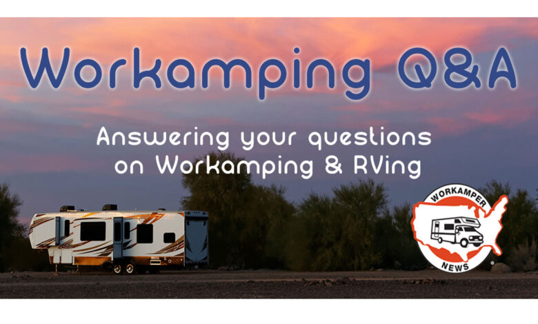 Image of the Workamper questions and answers banner.