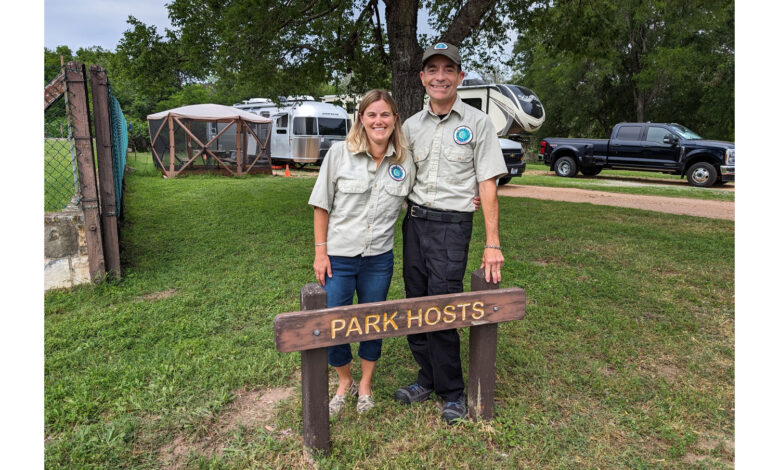 Jessi and Ari Adler often serve as camp hosts at Texas state parks.