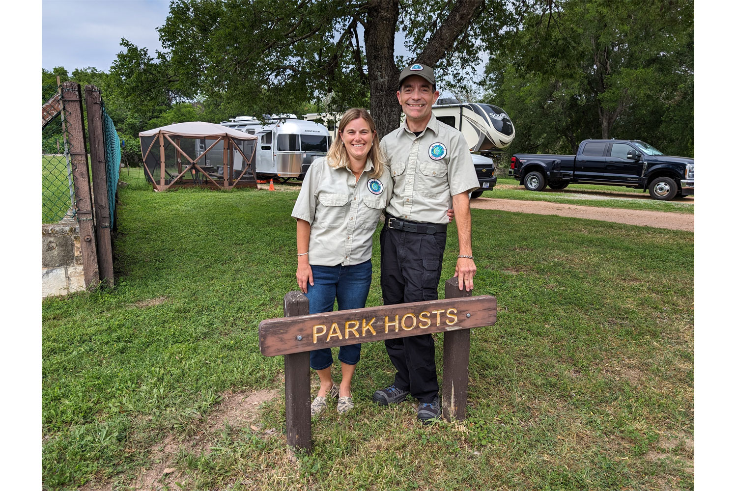 Jessi and Ari Adler often serve as camp hosts at Texas state parks.