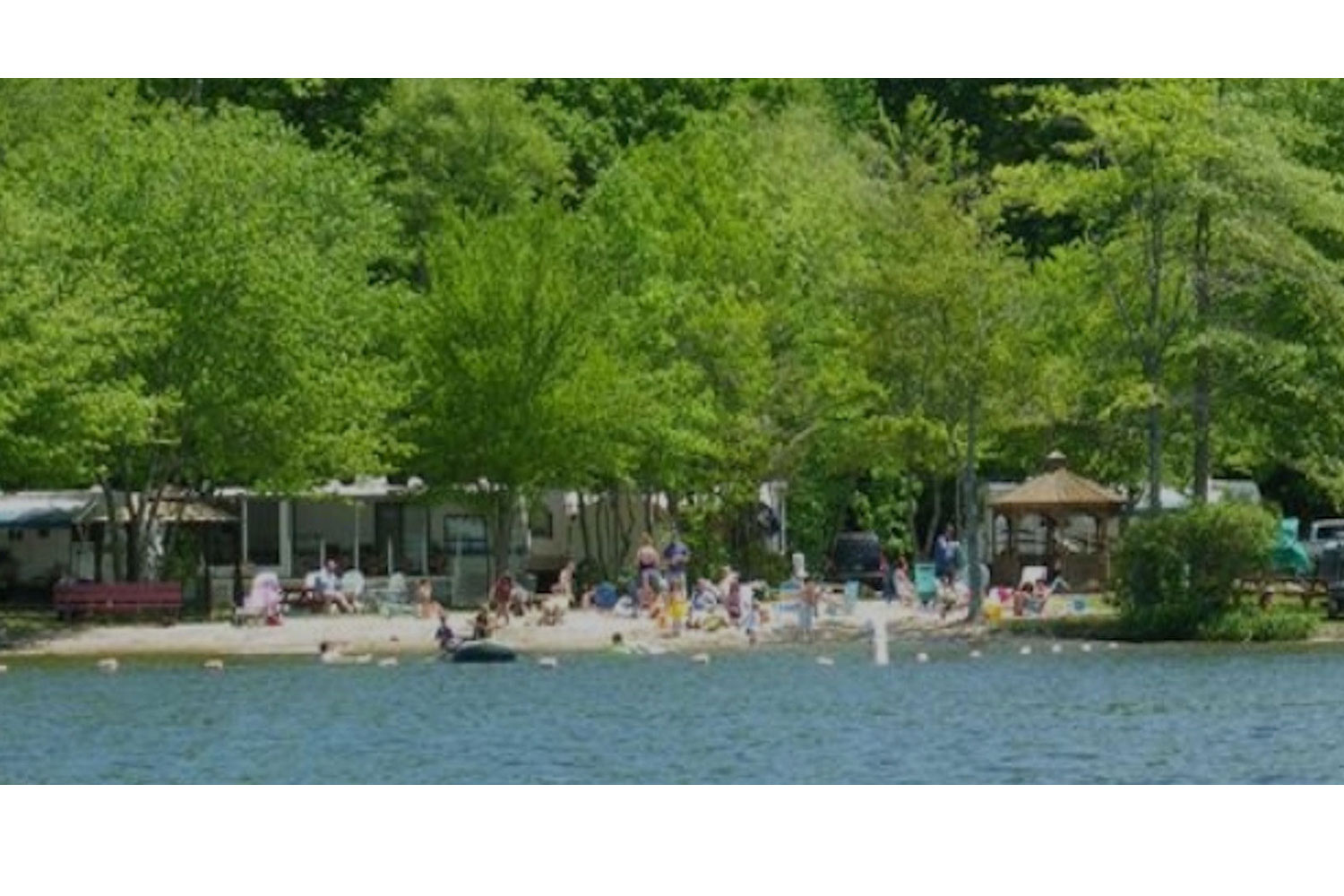 Photo of Laurel Lock Campground beach.
