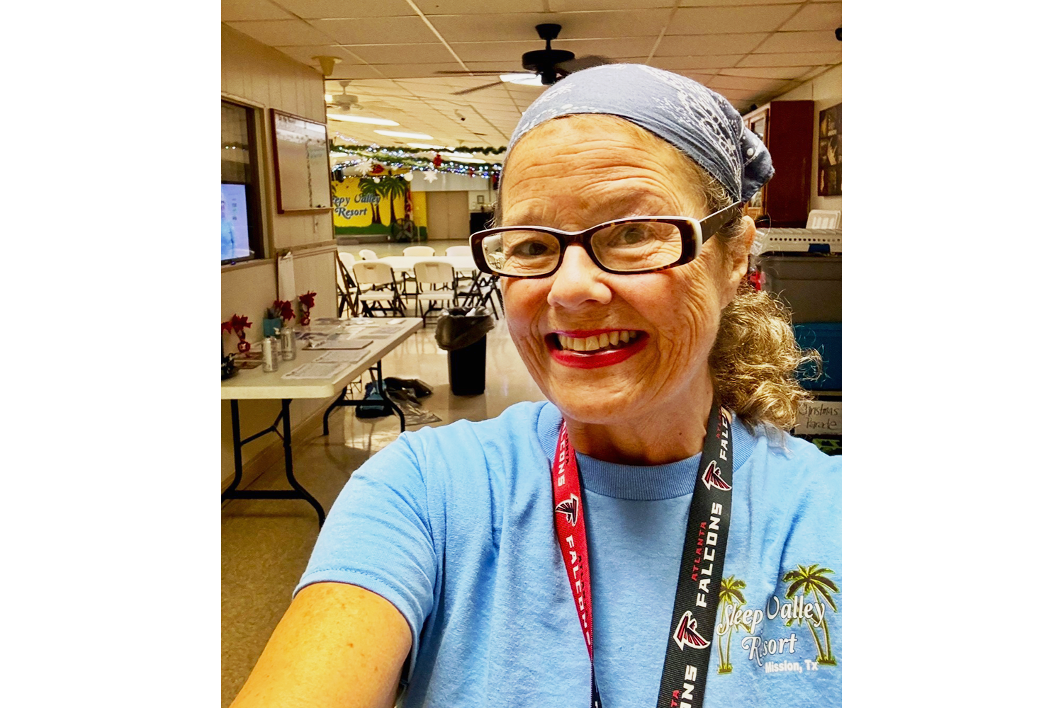 Workamper Sherrie Hicks returned to Sleepy Valley Resort in Mission, Texas, for two years.