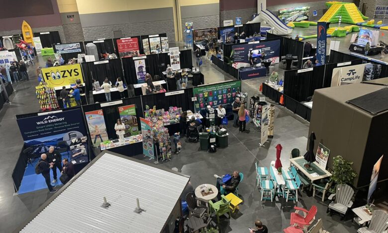The exhibit hall at the 2024 Campground Owners Expo.
