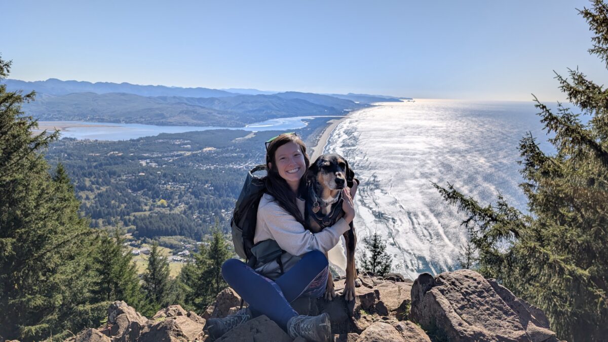 Elana McManus and her dog, Lilly Mae.